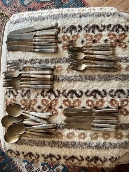 Photo of free Wooden and brass retro cutlery (Lewes) #1