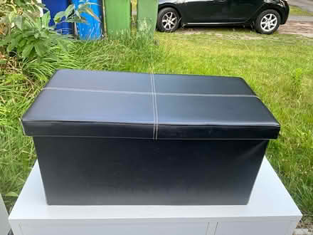 Photo of free Black PU Leather ottoman (Crown Wood RG12) #1