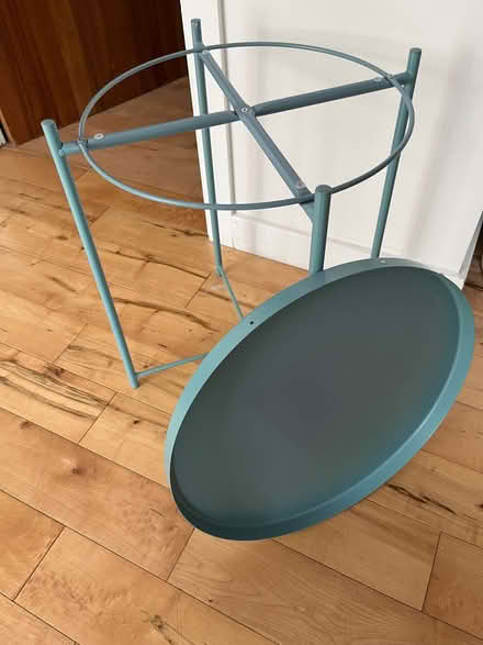 Photo of free Pale blue metal side table (Pilton EH4) #2