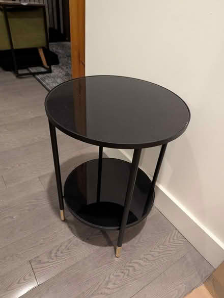 Photo of free Black Metal Side Table (Spring Hill/Porter Square) #1