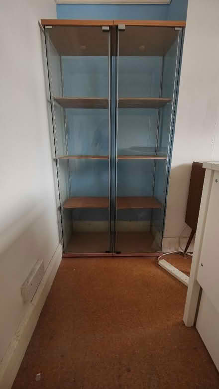 Photo of free 2 heavy glass display cabinets (Cutteslowe OX2) #1