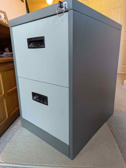 Photo of free Two-drawer metal filing cabinet (East Oakley RG23) #1