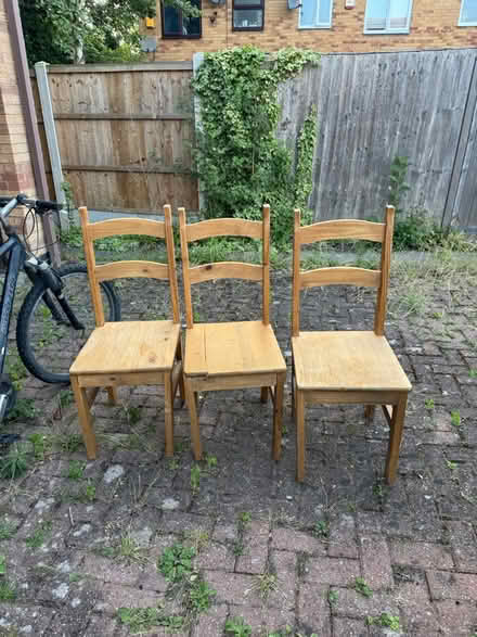 Photo of free 3 wooden chairs (Nottingham, Lenton, NG7) #1