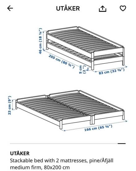 Photo of free IKEA utaker narrow single bed frame only (Donnington Bridge OX4) #2