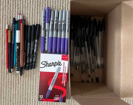 Photo of free Box of stationery items (Craig-y-don LL30) #1