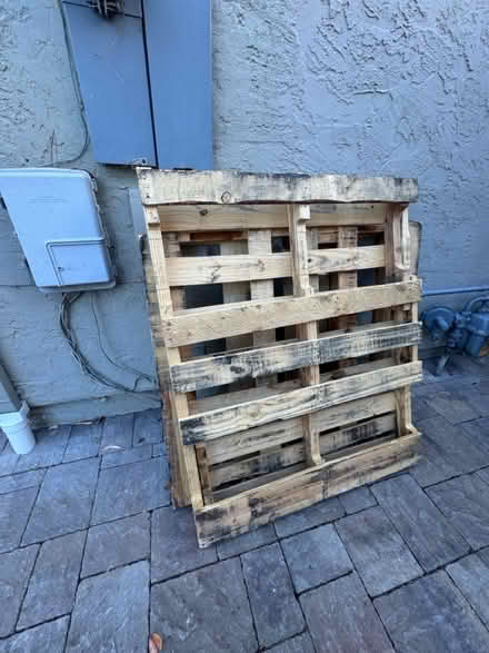Photo of free 2 Wooden Pallets (Belmont) #2