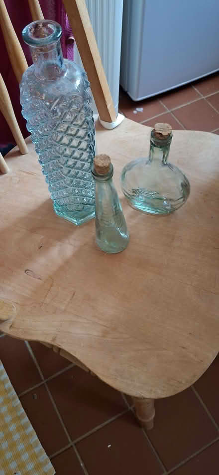 Photo of free 3 green glass bottles (West Malvern CP WR14) #1