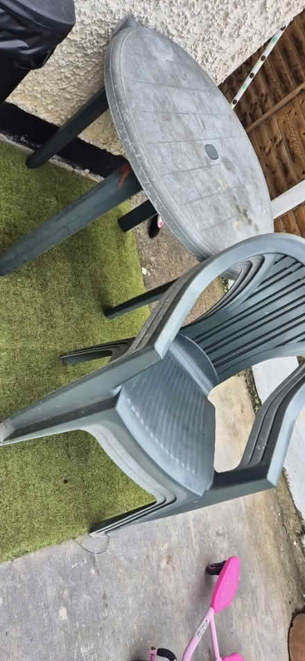 Photo of free Plastic table and chairs (Lucan Co Dublin) #1