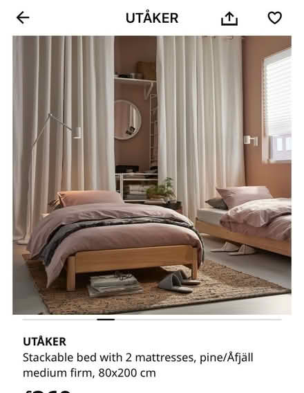 Photo of free IKEA utaker narrow single bed frame only (Donnington Bridge OX4) #1