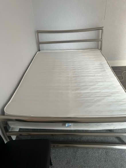 Photo of free Solid double bed and mattress (DE24) #4