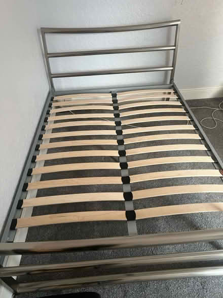 Photo of free Solid double bed and mattress (DE24) #3