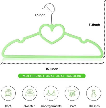 Photo of free Pink & Green Heart Clothing Hanger (U-District) #4