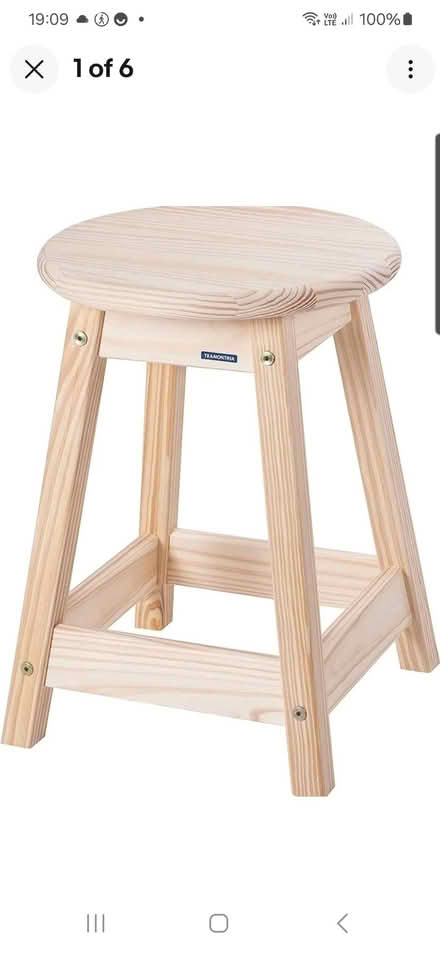 Photo of Small Pine Stool (Upton Priory SK10) #1