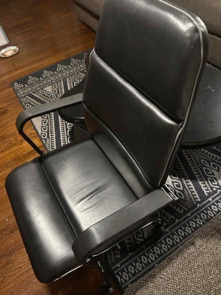 Photo of free Black leather computer chair (Wood-Ridge) #2