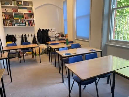 Photo of free 12 School tables/desks (South Kensington SW7) #1