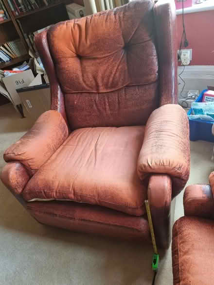 Photo of free Leather armchairs (matching pair) (Norbury SW16) #3