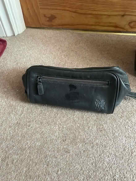 Photo of free Men’s black leather wash bag (Hersham KT12) #1