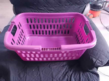 Photo of free Purple laundry basket (Isleworth TW7 Near Rugby Gd) #1