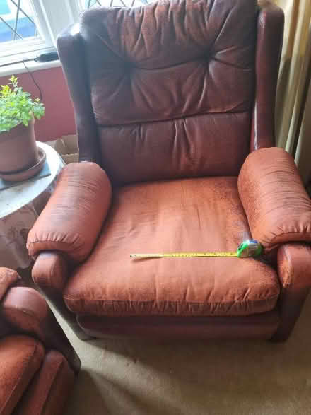 Photo of free Leather armchairs (matching pair) (Norbury SW16) #2