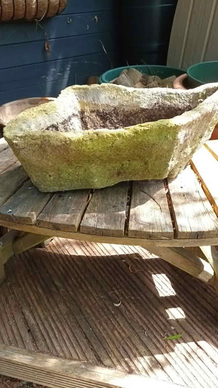 Photo of free Heavy (stone?) planter (Hailsham) #1