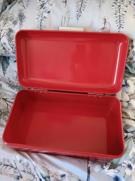 Photo of free Red Metal Bread Bin (Newton Abbot) #2