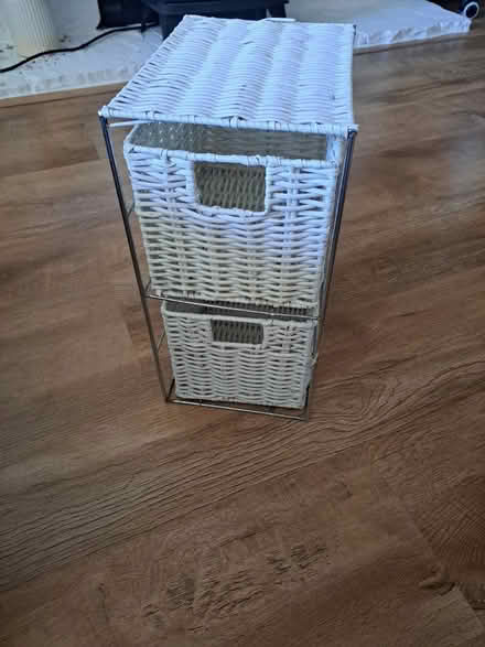 Photo of free White wicker 2 drawer unit (Horsham RH13) #1