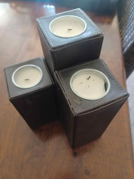 Photo of free 3 x candle holders (Woodley RG5) #1
