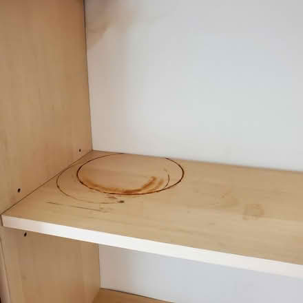Photo of free Particle board bookshelf (Ann Arbor Northwest Side) #4
