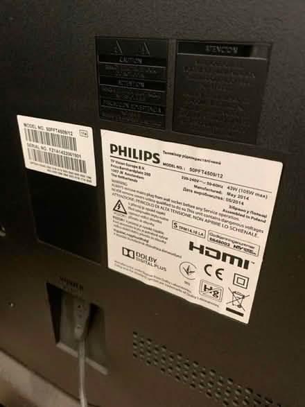 Photo of free Philips 50” tv faulty (Broadgate PR1) #2