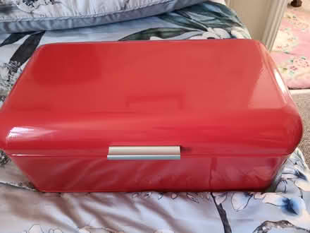 Photo of free Red Metal Bread Bin (Newton Abbot) #1