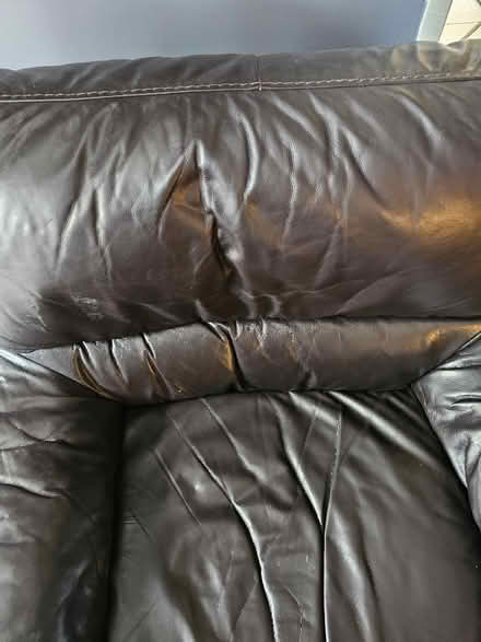 Photo of free Brown leather arm chair (St. Georges TF2) #4