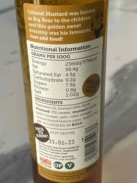 Photo of free Honey & mustard Dressing (Water Eaton MK2) #3