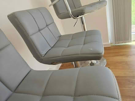 Photo of free 5 grey bar stools (Edenpark.) #3