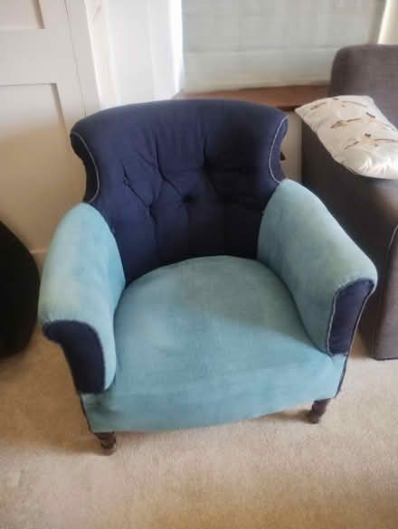 Photo of free Blue Two Tone Armchair (Dunkeswell) #1