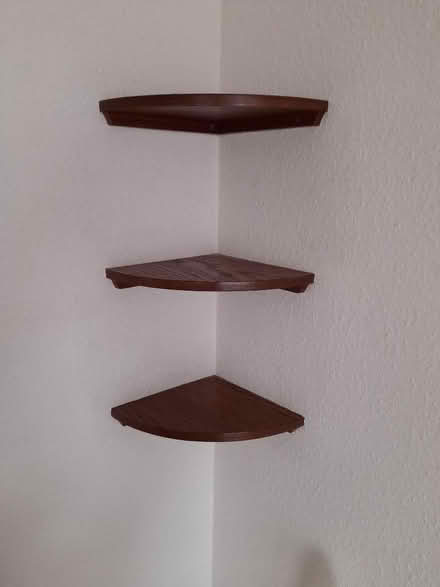 Photo of free Three Wooden Corner Shelves (Shirley CR0) #1