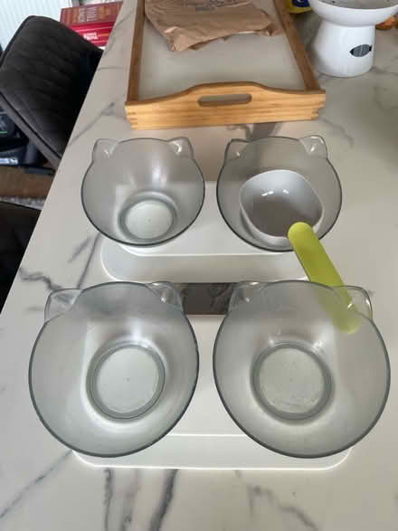 Photo of free Cat bowls x 4 and scoop (Water Eaton MK2) #1