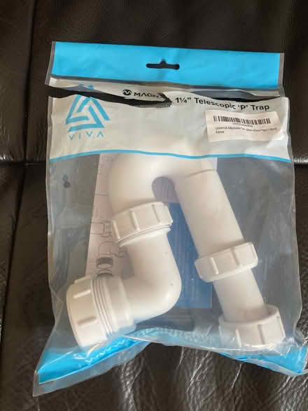 Photo of free telescopic P trap for under a sink (Kew TW9) #1