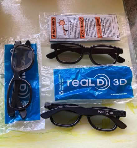 Photo of free 3D glasses x 3 pairs (Abbey Wood SE2) #1