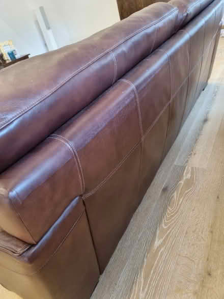 Photo of free 4-seater leather settee (Whitwell CP LE15) #2