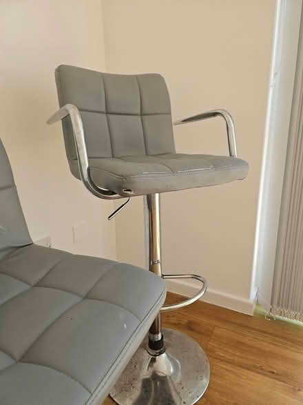 Photo of free 5 grey bar stools (Edenpark.) #4