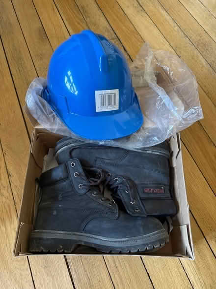 Photo of free Small Safety Boots and Hard Hat (Gerrards Cross SL9) #1