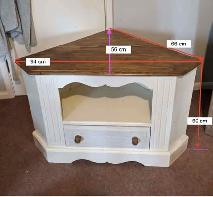 Photo of free solid pine corner cabinet for TV (Stainton CA11) #1