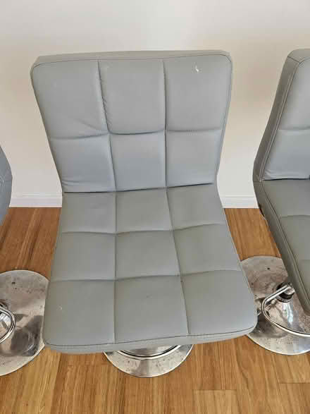 Photo of free 5 grey bar stools (Edenpark.) #2