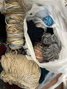 Photo of free Yarn scraps, scarf varieties, hats #2