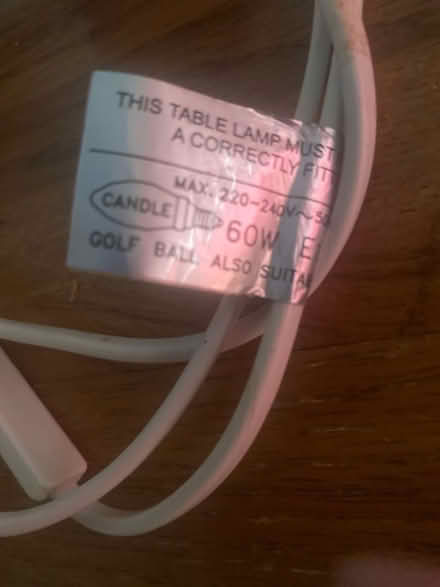 Photo of free Table Lamp (Taunton Lyngford District Ward TA2) #2
