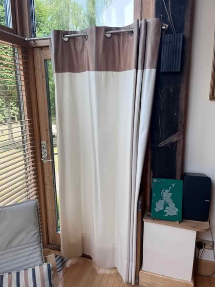 Photo of free Pair of curtains - light oatmeal with eyelets (Thundridge SG12) #1