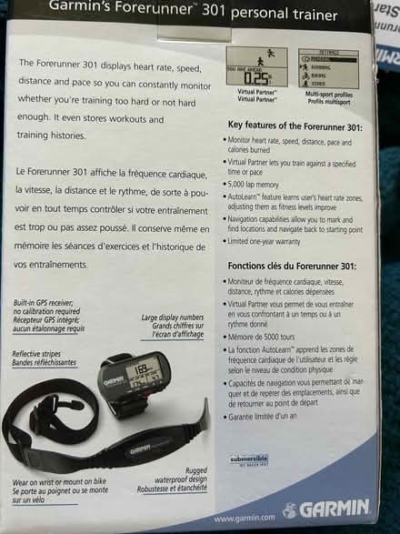 Photo of Garmin ForeRunner 301 watch (L5L 5P5) #2