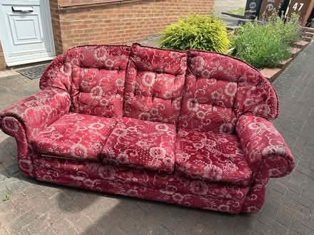 Photo of free Older style 3 seater settee (Letchworth SG6) #1