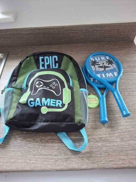 Photo of free Kids backpack and rackets (Dunston/ Low Teams NE8) #1