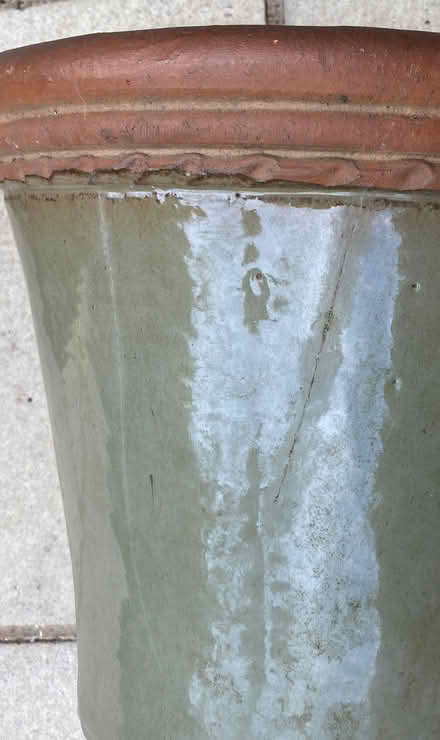 Photo of free Pair of large glazed pots for outdoors (Fleetville AL1) #3